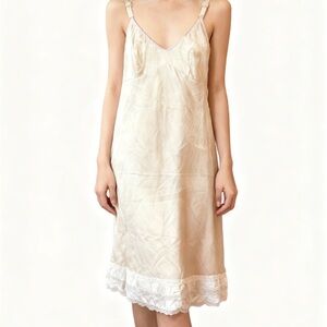 Vintage 1970s Sears Champagne slip dress